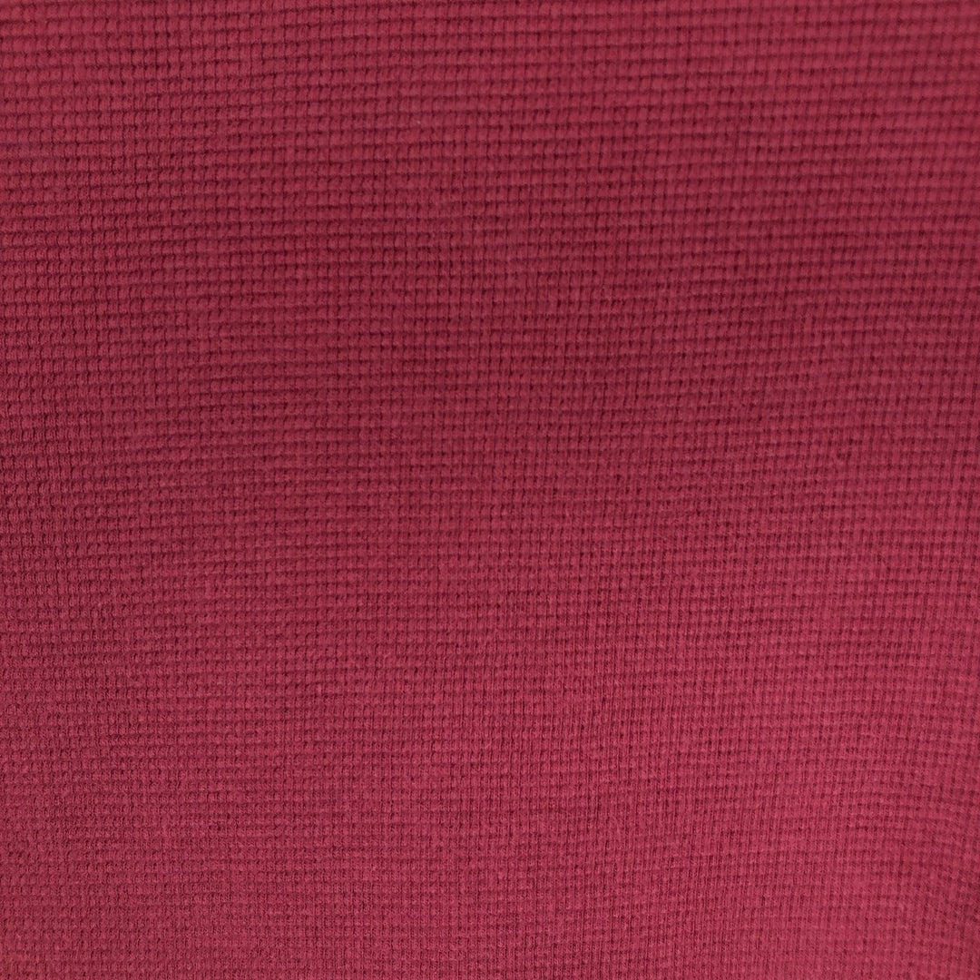 Ralph Lauren POLO RALPH LAUREN Thermal Long T-shirt Waffle Men's M size cotton Red type red-purple Vintage Second Hand
