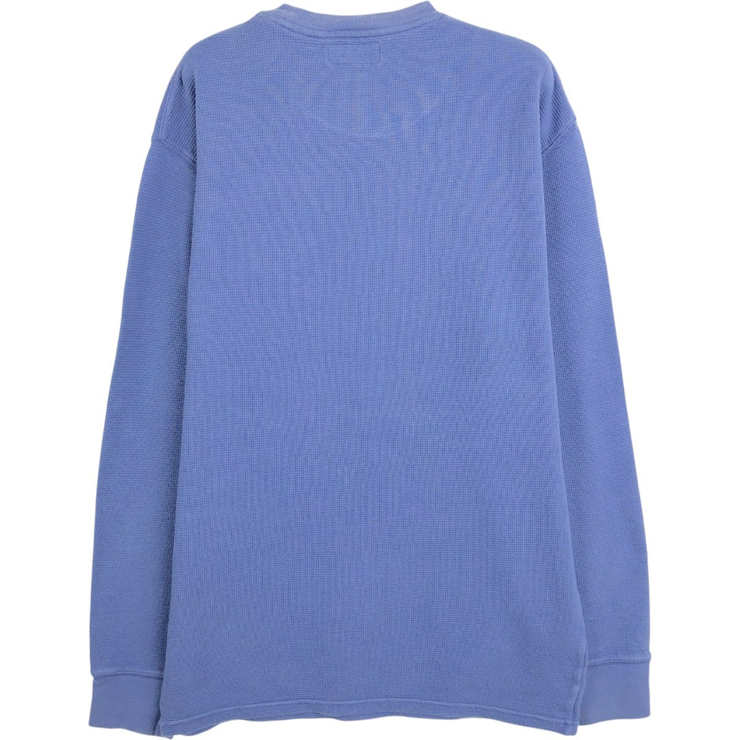 Ralph Lauren POLO RALPH LAUREN Thermal Ron T Waffle Men's L size cotton blue type Vintage Second Hand