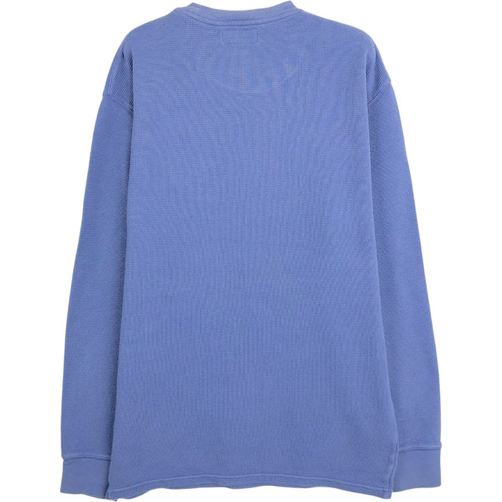 Ralph Lauren POLO RALPH LAUREN Thermal Ron T Waffle Men's L size cotton blue type Vintage Second Hand