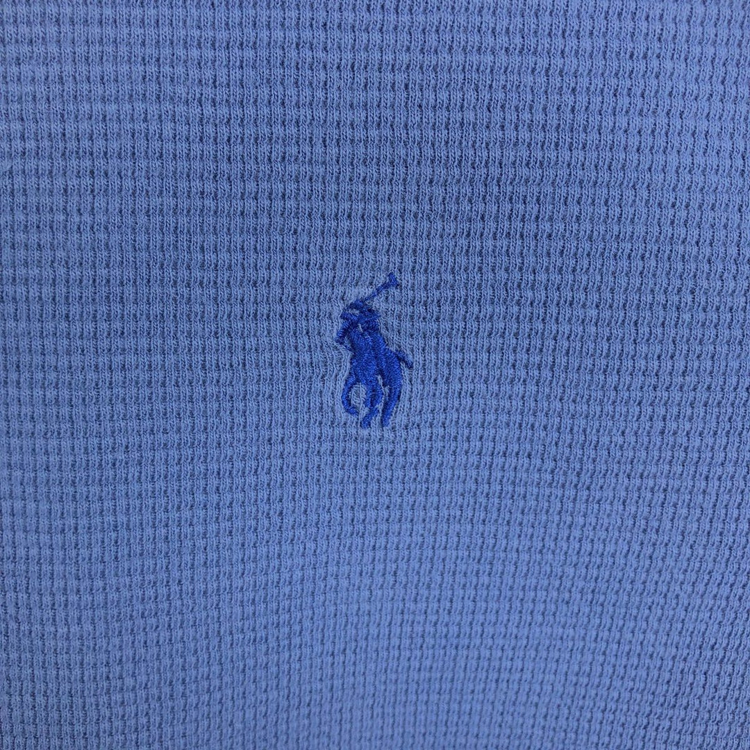 Ralph Lauren POLO RALPH LAUREN Thermal Ron T Waffle Men's L size cotton blue type Vintage Second Hand