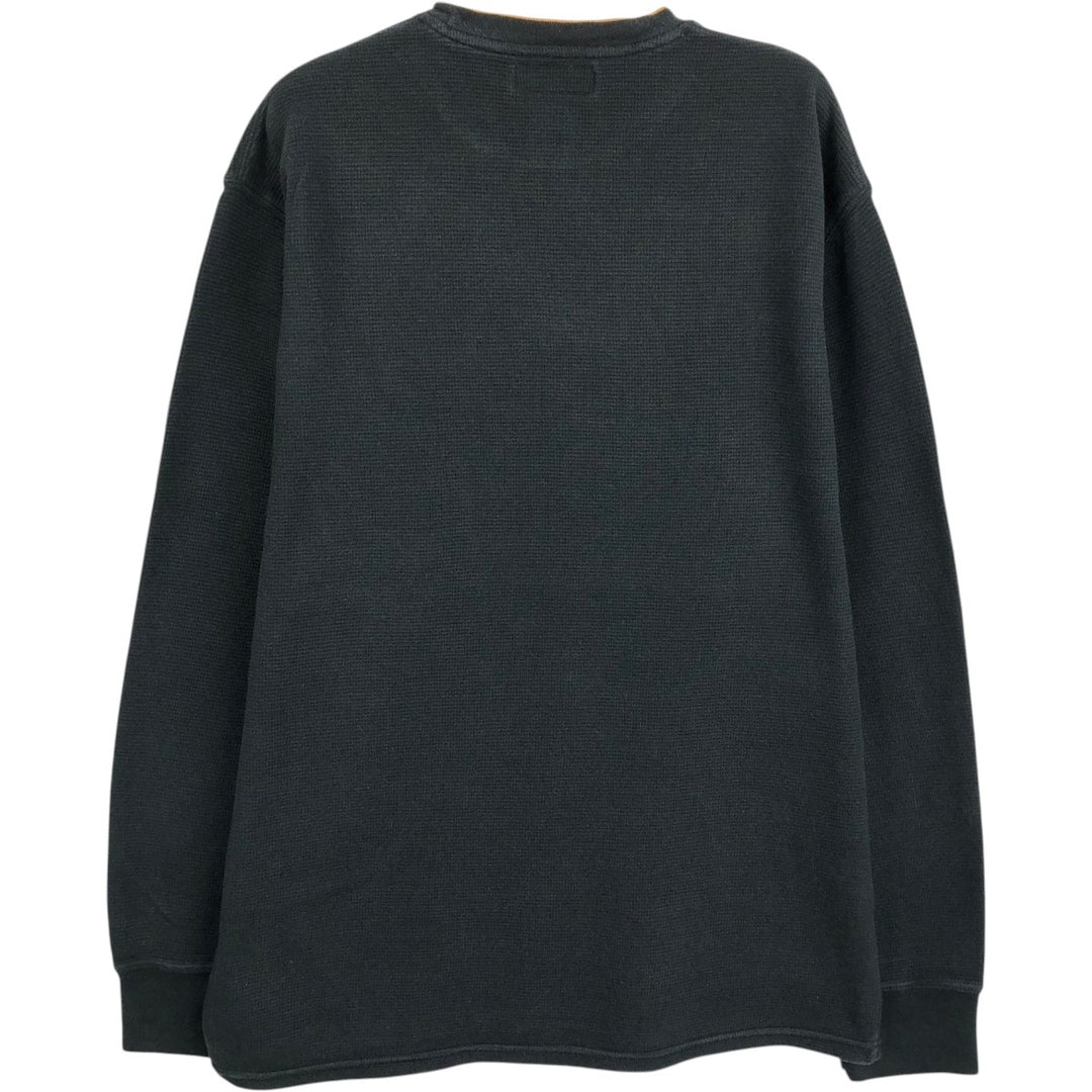 Ralph Lauren POLO RALPH LAUREN Thermal Long T-shirt Waffle Men's XL cotton black type Vintage Second Hand