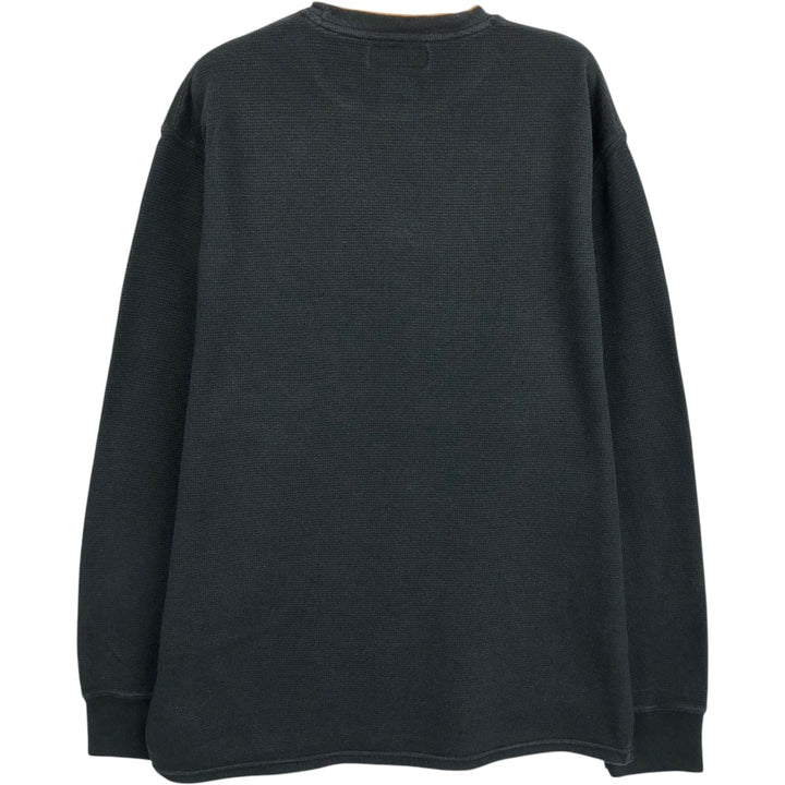 Ralph Lauren POLO RALPH LAUREN Thermal Long T-shirt Waffle Men's XL cotton black type Vintage Second Hand