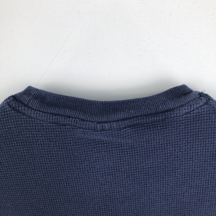 Ralph Lauren POLO RALPH LAUREN SLEEPWEAR Thermal Long T-shirt Waffle Men's M size cotton navy blue type Vintage Second Hand