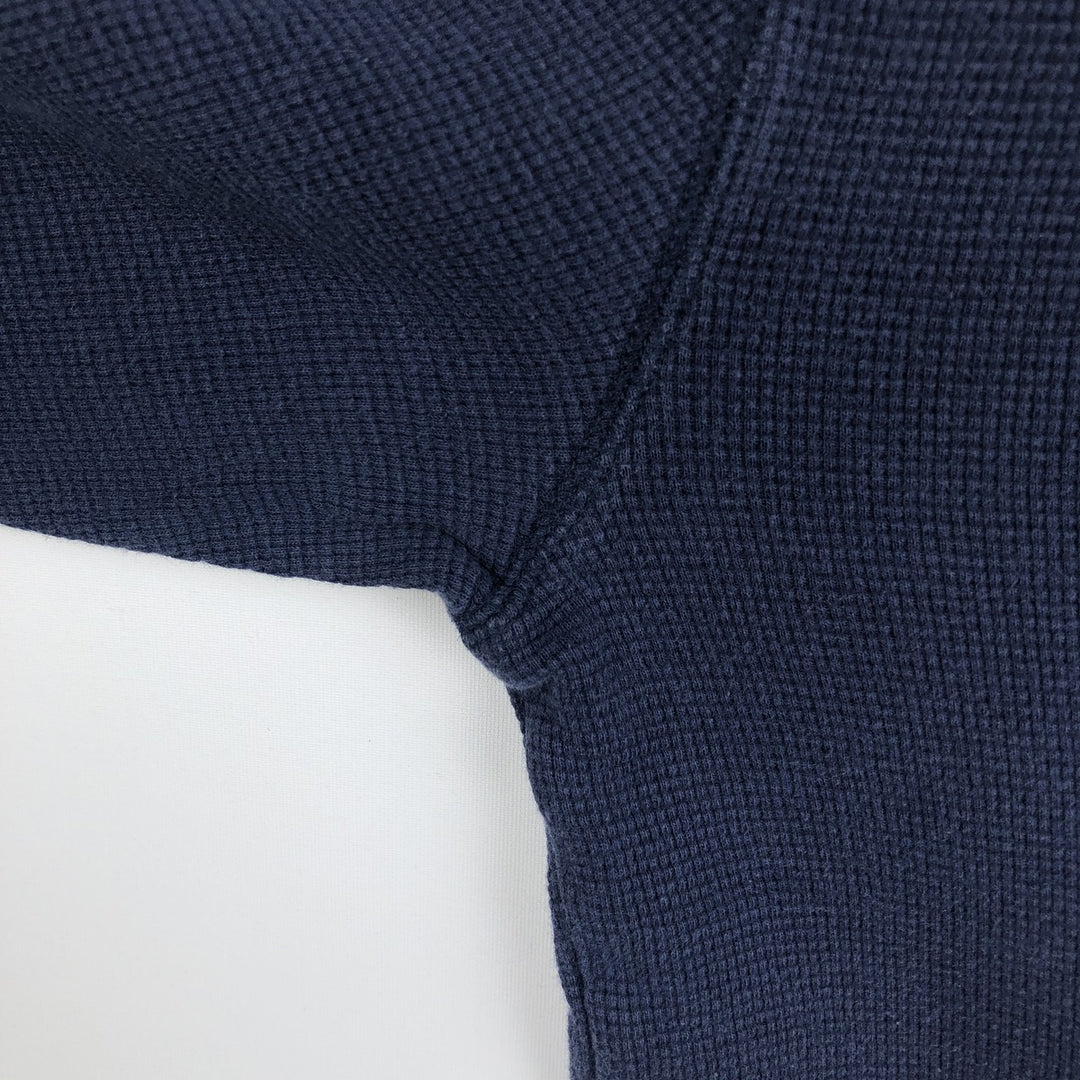 Ralph Lauren POLO RALPH LAUREN SLEEPWEAR Thermal Long T-shirt Waffle Men's M size cotton navy blue type Vintage Second Hand