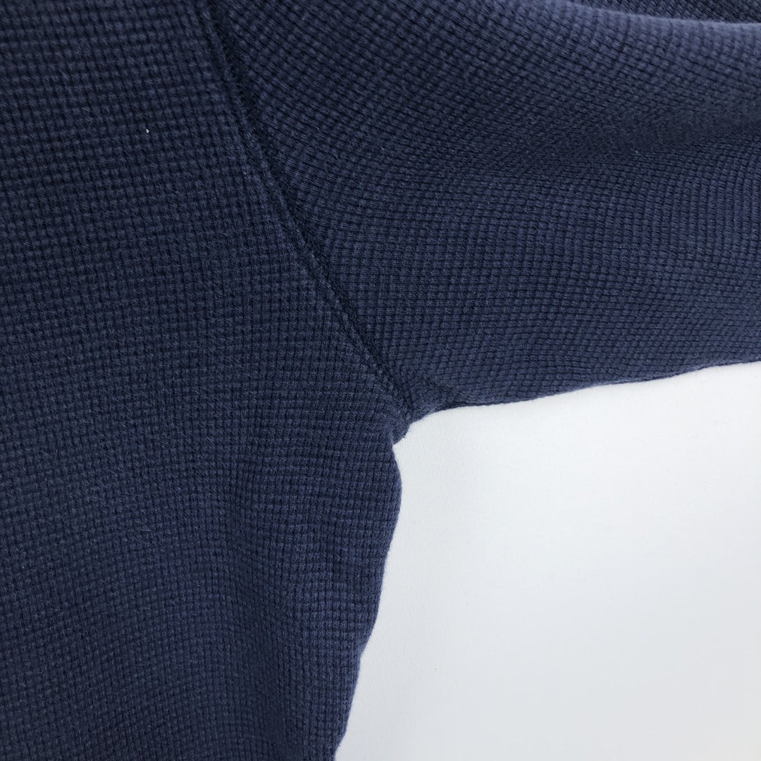 Ralph Lauren POLO RALPH LAUREN SLEEPWEAR Thermal Long T-shirt Waffle Men's M size cotton navy blue type Vintage Second Hand