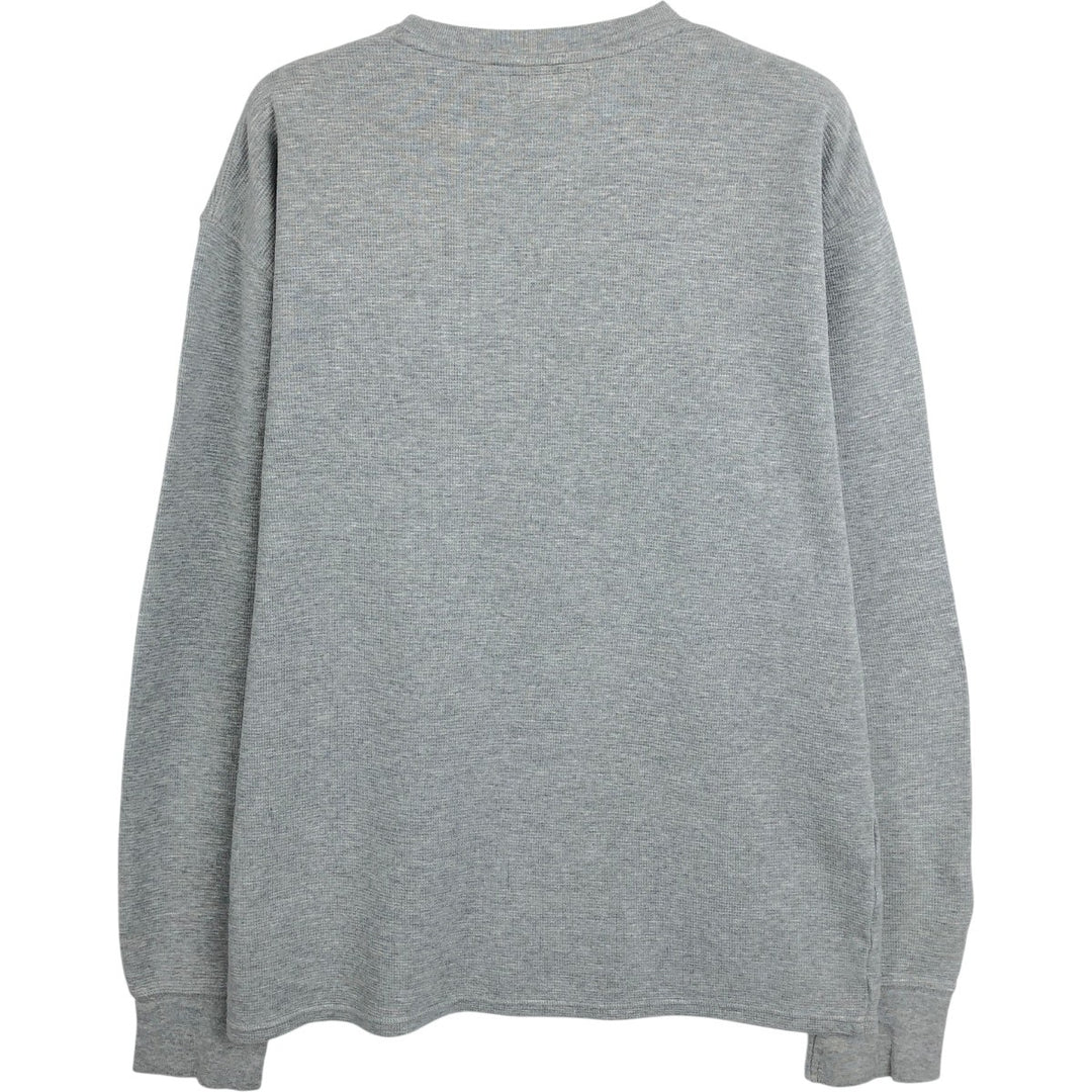 Ralph Lauren POLO RALPH LAUREN Thermal Ron T Waffle Men's L size cotton gray type Vintage Second Hand