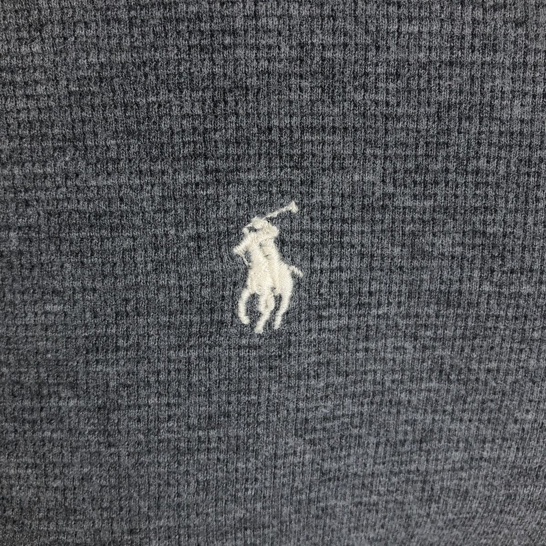 Ralph Lauren POLO RALPH LAUREN SLEEPWEAR Thermal Long T-shirt Waffle Men's L size cotton Charcoal Vintage Second Hand