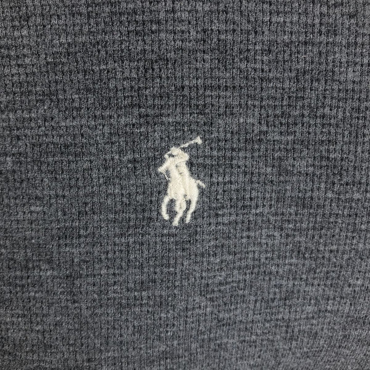 Ralph Lauren POLO RALPH LAUREN SLEEPWEAR Thermal Long T-shirt Waffle Men's L size cotton Charcoal Vintage Second Hand