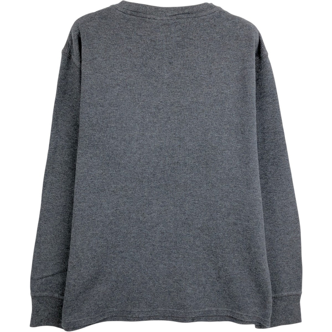 Ralph Lauren POLO RALPH LAUREN SLEEPWEAR Thermal Long T-shirt Waffle Men's L size cotton Charcoal Vintage Second Hand