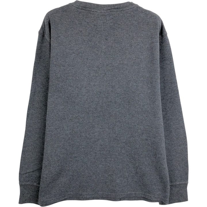 Ralph Lauren POLO RALPH LAUREN SLEEPWEAR Thermal Long T-shirt Waffle Men's L size cotton Charcoal Vintage Second Hand