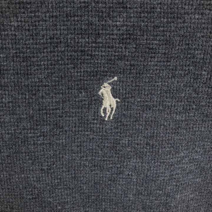Ralph Lauren POLO RALPH LAUREN SLEEPWEAR Thermal Long T-shirt Waffle Men's L size cotton Charcoal Vintage Second Hand