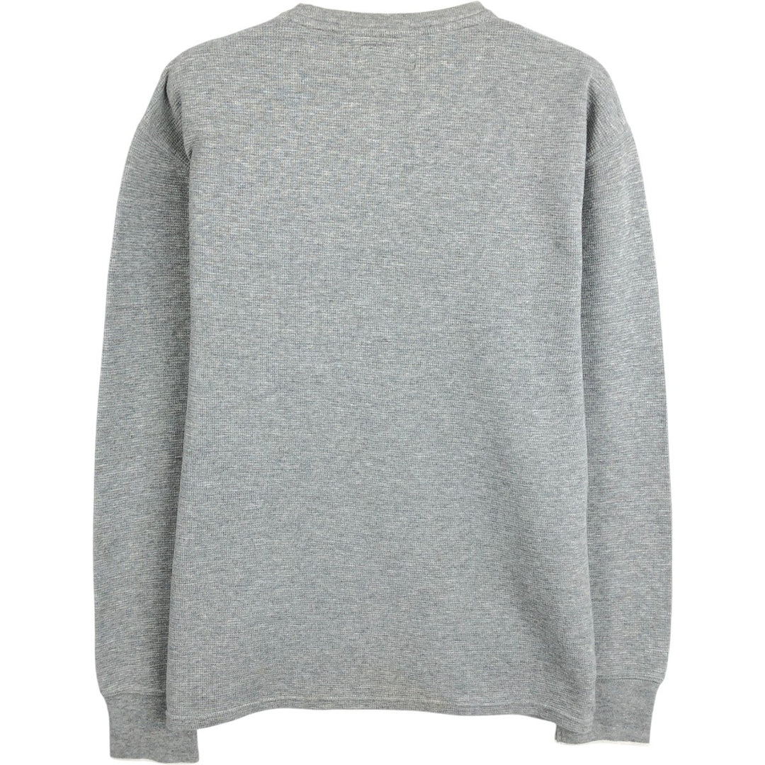 Ralph Lauren POLO RALPH LAUREN Thermal Long T-shirt Waffle Men's M size cotton gray type Vintage Second Hand