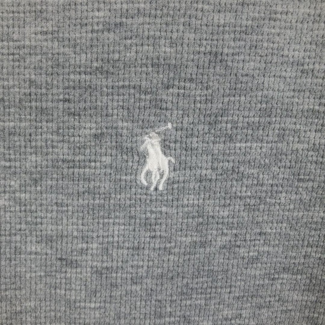 Ralph Lauren POLO RALPH LAUREN Thermal Long T-shirt Waffle Men's M size cotton gray type Vintage Second Hand