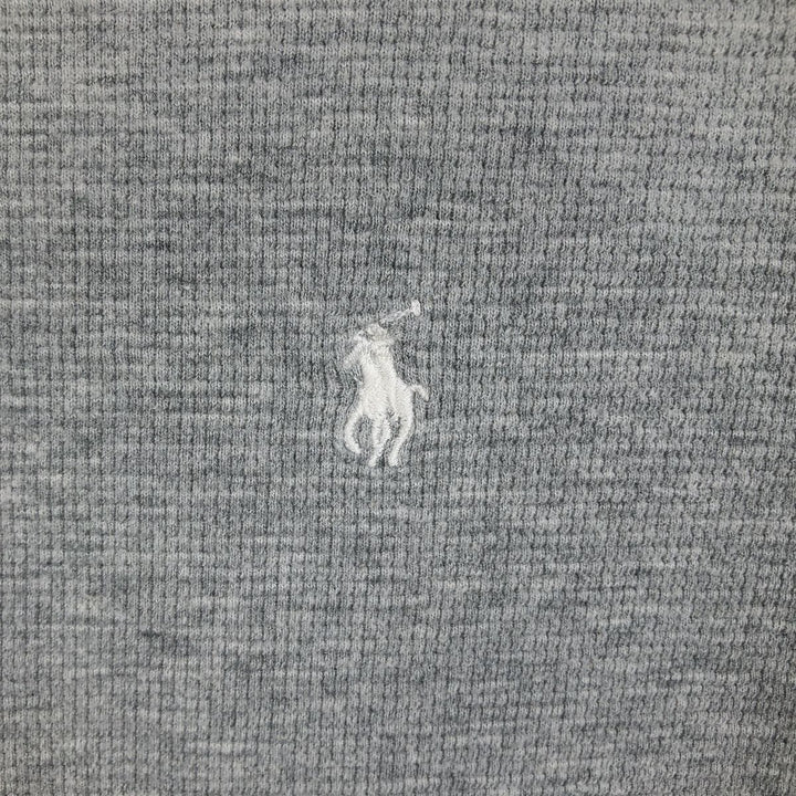 Ralph Lauren POLO RALPH LAUREN Thermal Long T-shirt Waffle Men's M size cotton gray type Vintage Second Hand