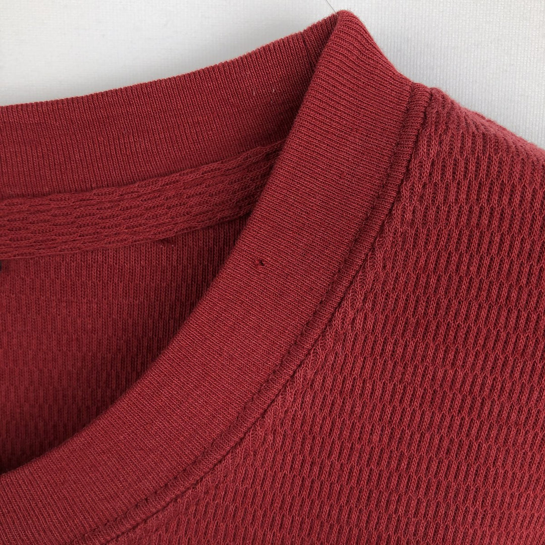 Harley-Davidson Thermal Long-Sleeve T-Shirt, Honeycomb Pattern, Men's Size L (equivalent) unclear burgundy type Vintage Second Hand