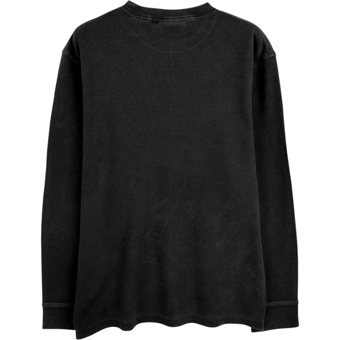 90'S Timberland Thermal Long-Sleeve T-Shirt, Waffle Pattern, Men's Size S (Equivalent), Vintage cotton black type Vintage Second Hand