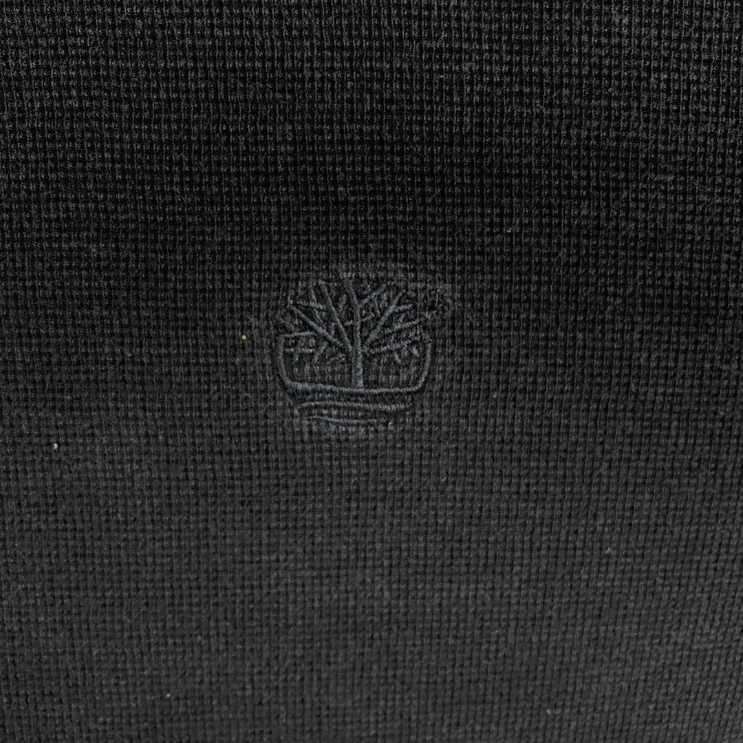 90'S Timberland Thermal Long-Sleeve T-Shirt, Waffle Pattern, Men's Size S (Equivalent), Vintage cotton black type Vintage Second Hand
