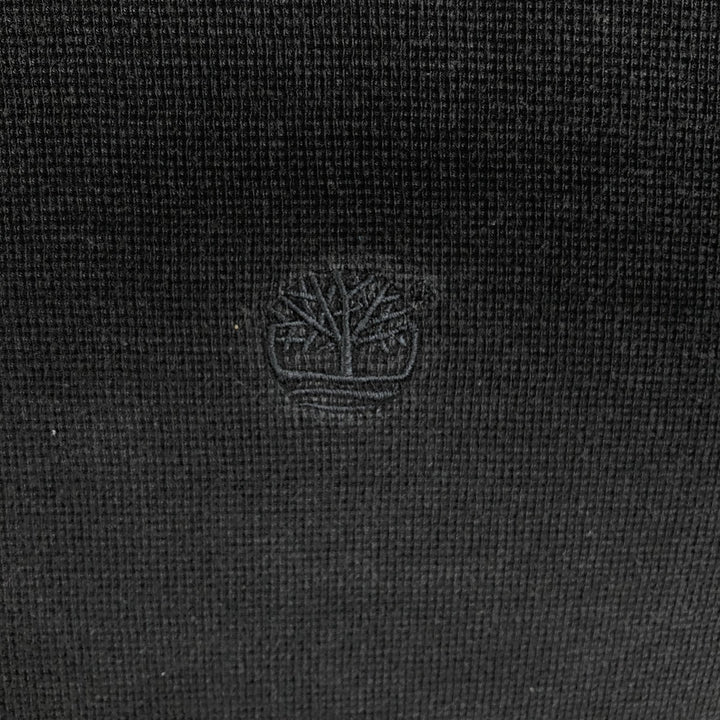 90'S Timberland Thermal Long-Sleeve T-Shirt, Waffle Pattern, Men's Size S (Equivalent), Vintage cotton black type Vintage Second Hand