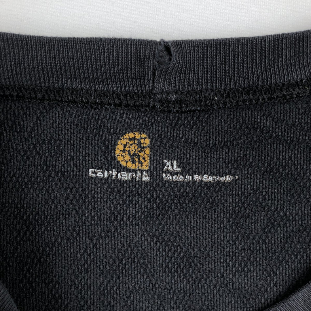 Carhartt Thermal Long T-shirt Men's XL size cotton black type Vintage Second Hand