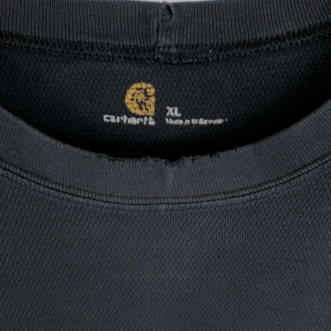 Carhartt Thermal Long T-shirt Men's XL size cotton black type Vintage Second Hand