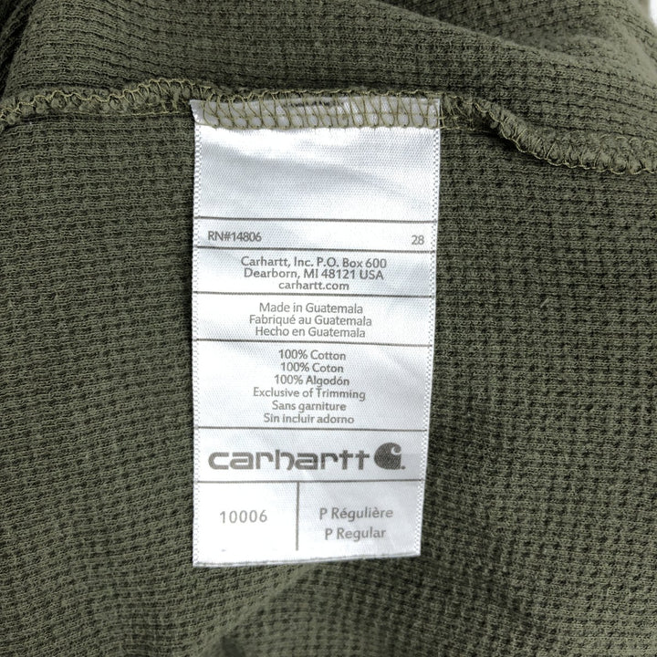 Carhartt Relaxed Fit Thermal Long T-Shirt, Waffle, Men's Size L cotton Khaki type Vintage Second Hand