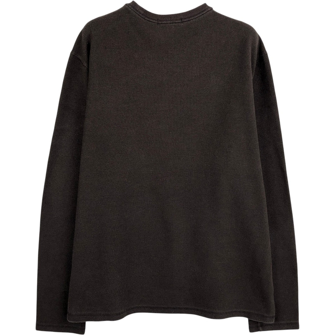 2000'S Banana Republic Thermal Long T-Shirt, Waffle, Men's Size M cotton dark chocolate Vintage Second Hand