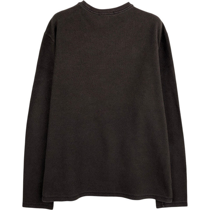 2000'S Banana Republic Thermal Long T-Shirt, Waffle, Men's Size M cotton dark chocolate Vintage Second Hand