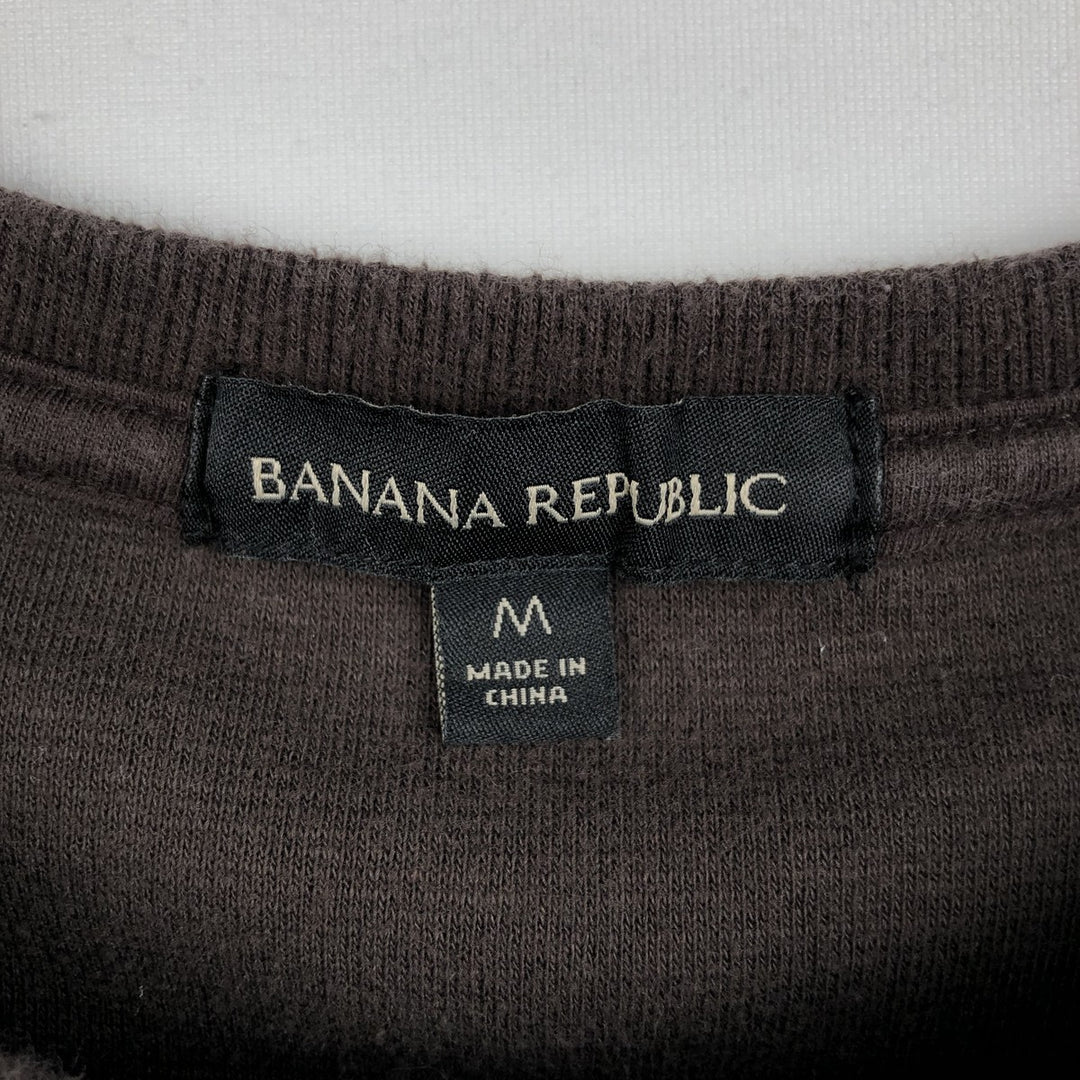 2000'S Banana Republic Thermal Long T-Shirt, Waffle, Men's Size M cotton dark chocolate Vintage Second Hand