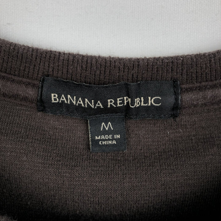 2000'S Banana Republic Thermal Long T-Shirt, Waffle, Men's Size M cotton dark chocolate Vintage Second Hand