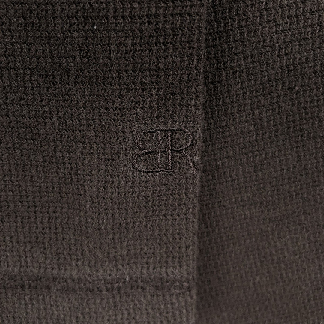 2000'S Banana Republic Thermal Long T-Shirt, Waffle, Men's Size M cotton dark chocolate Vintage Second Hand