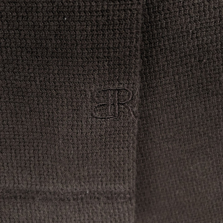 2000'S Banana Republic Thermal Long T-Shirt, Waffle, Men's Size M cotton dark chocolate Vintage Second Hand
