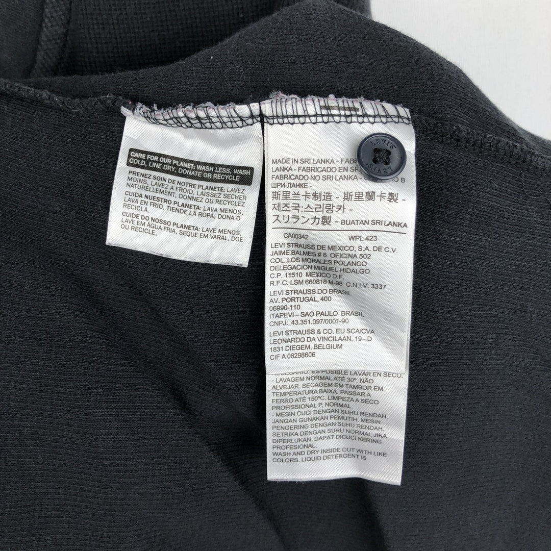 Levi's Thermal Long Sleeve Henley T-Shirt, Waffle, Men's Size L cotton black type Vintage Second Hand