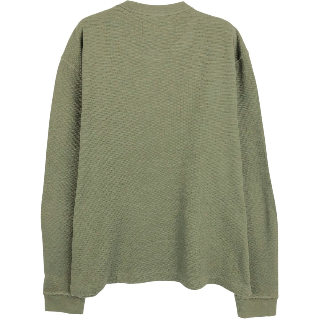 GAP Thermallon T-shirt, Honeycomb, Men's L size cotton Khaki type sage green Vintage Second Hand