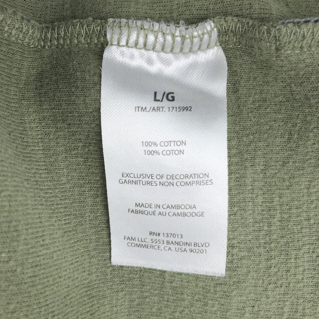 GAP Thermallon T-shirt, Honeycomb, Men's L size cotton Khaki type sage green Vintage Second Hand