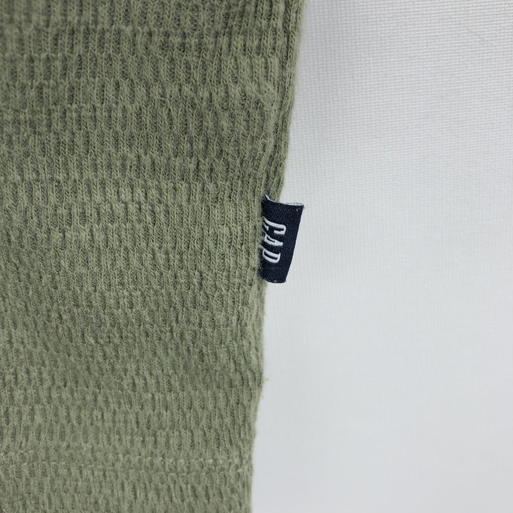 GAP Thermallon T-shirt, Honeycomb, Men's L size cotton Khaki type sage green Vintage Second Hand