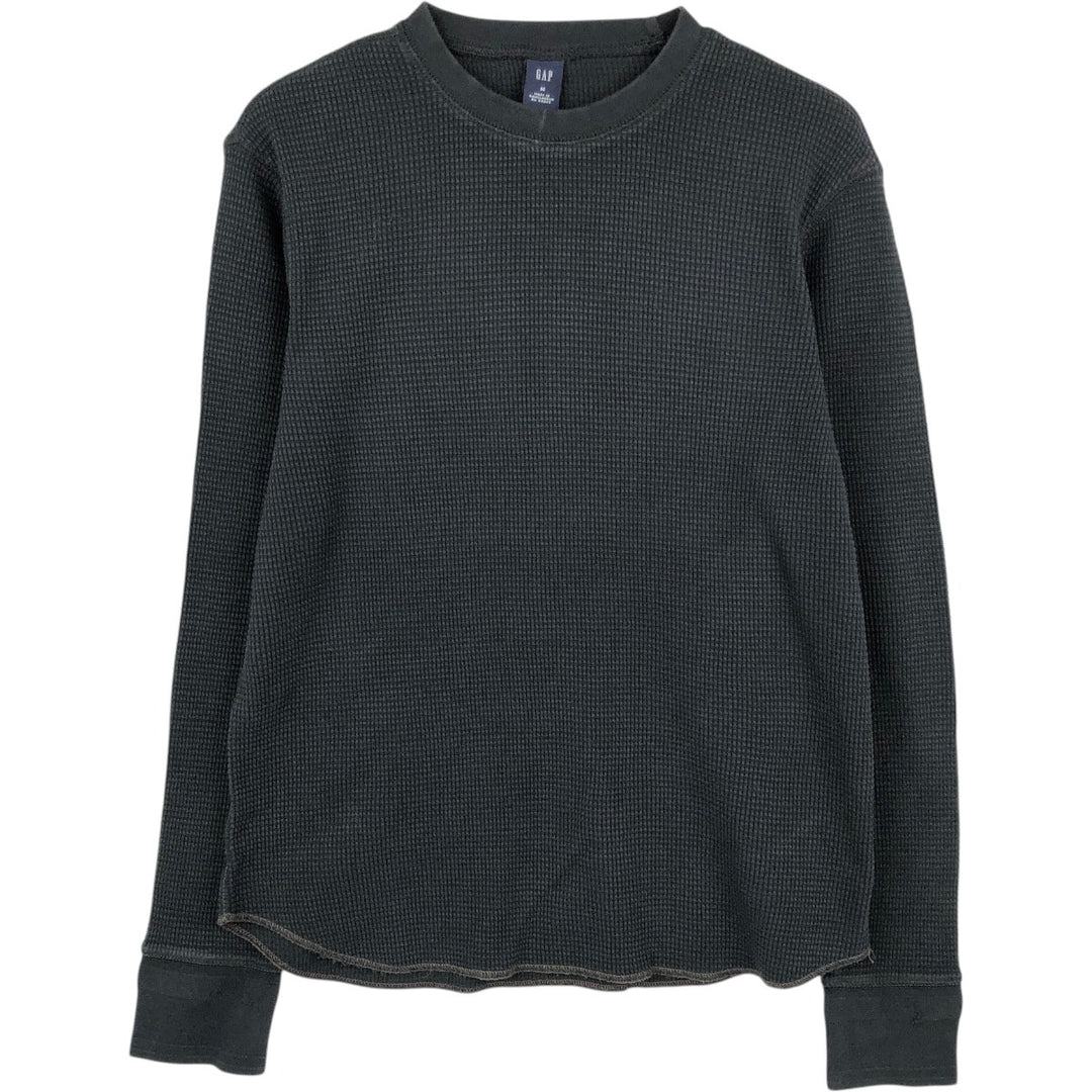 GAP Thermal Long T-Shirt, Men's Size M cotton black type Vintage Second Hand