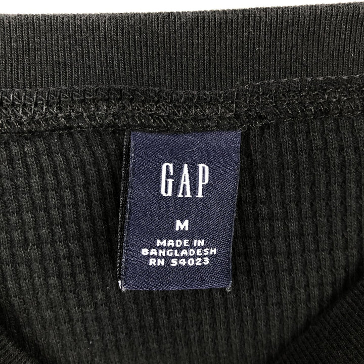 GAP Thermal Long T-Shirt, Men's Size M cotton black type Vintage Second Hand