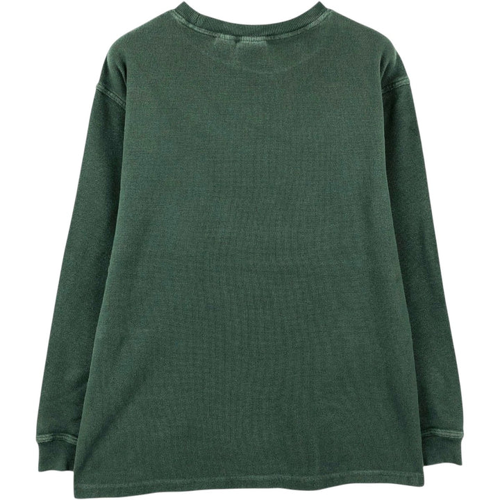 90s-00'S LLBean Thermal Long T-Shirt, Waffle, Men's Size L, Vintage cotton green type Vintage Second Hand