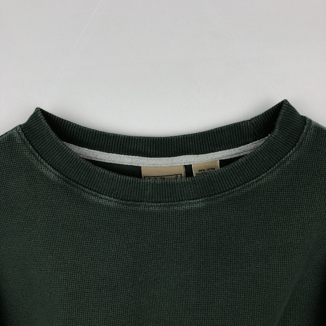 90s-00'S LLBean Thermal Long T-Shirt, Waffle, Men's Size L, Vintage cotton green type Vintage Second Hand