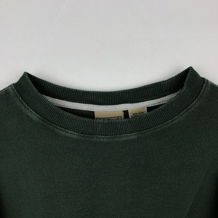 90s-00'S LLBean Thermal Long T-Shirt, Waffle, Men's Size L, Vintage cotton green type Vintage Second Hand