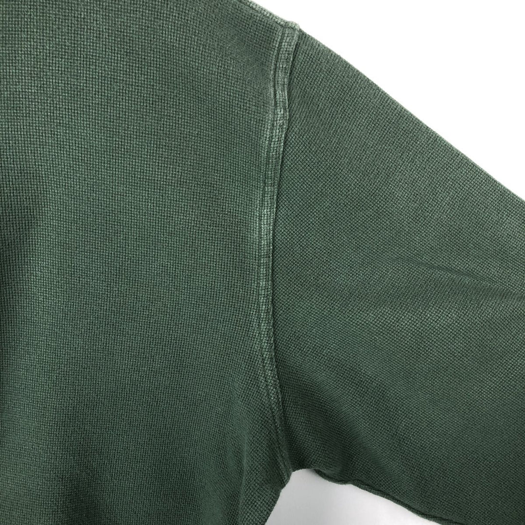 90s-00'S LLBean Thermal Long T-Shirt, Waffle, Men's Size L, Vintage cotton green type Vintage Second Hand