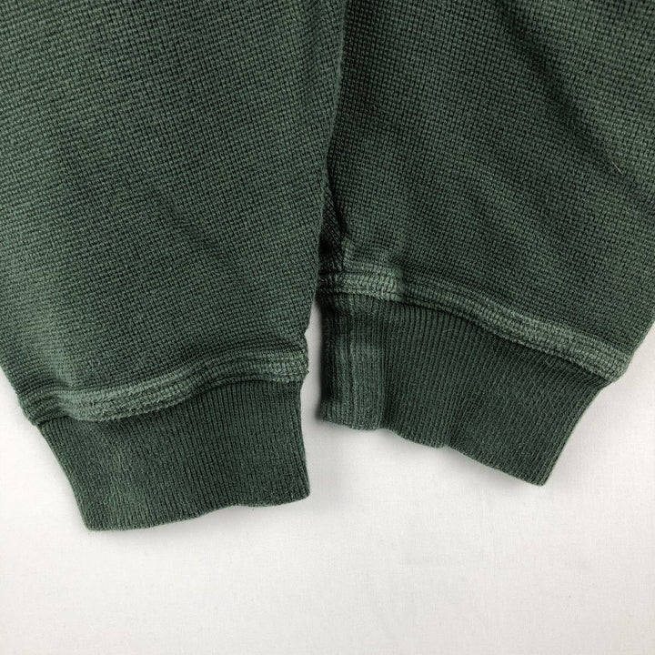 90s-00'S LLBean Thermal Long T-Shirt, Waffle, Men's Size L, Vintage cotton green type Vintage Second Hand