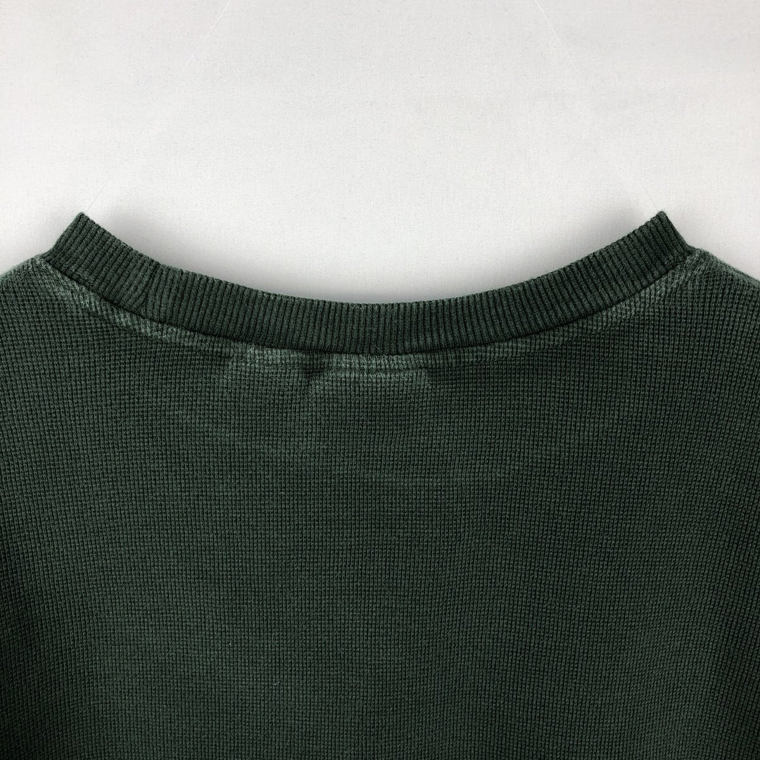 90s-00'S LLBean Thermal Long T-Shirt, Waffle, Men's Size L, Vintage cotton green type Vintage Second Hand