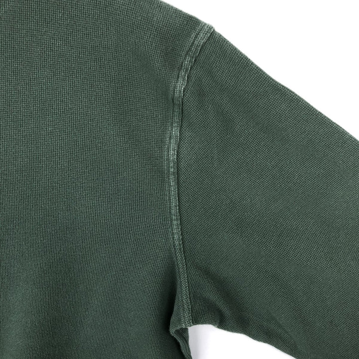 90s-00'S LLBean Thermal Long T-Shirt, Waffle, Men's Size L, Vintage cotton green type Vintage Second Hand