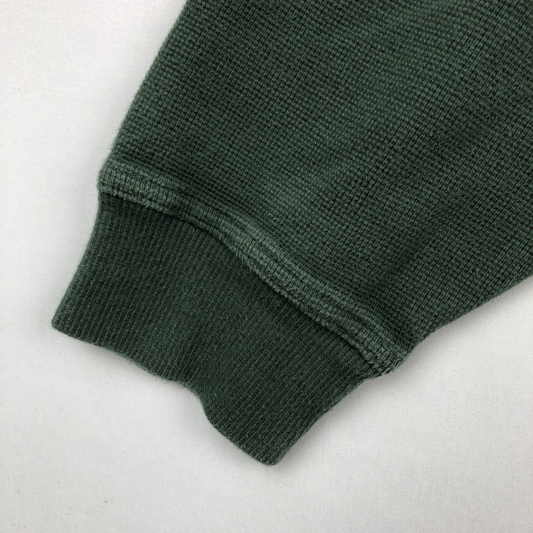 90s-00'S LLBean Thermal Long T-Shirt, Waffle, Men's Size L, Vintage cotton green type Vintage Second Hand