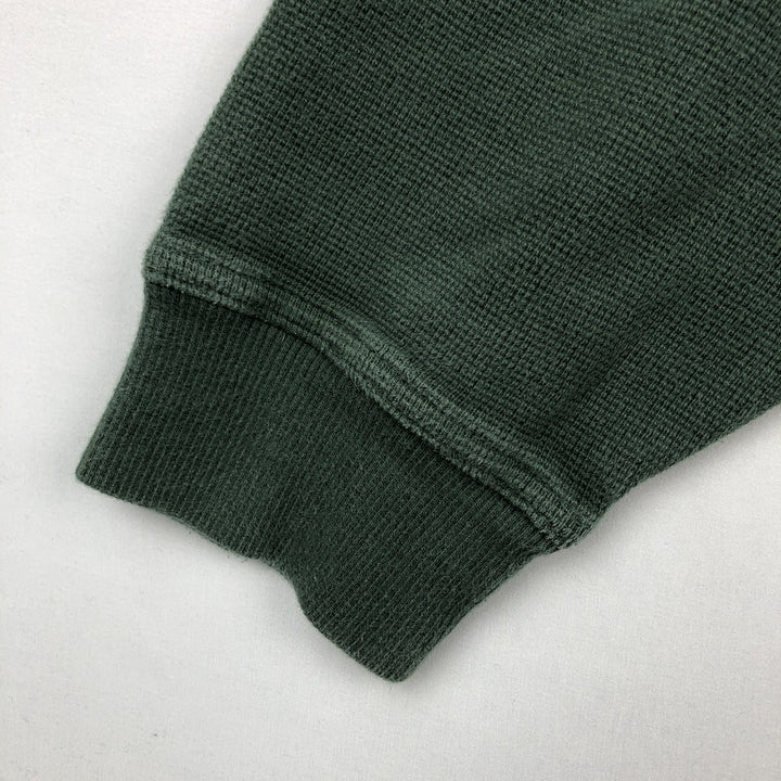 90s-00'S LLBean Thermal Long T-Shirt, Waffle, Men's Size L, Vintage cotton green type Vintage Second Hand
