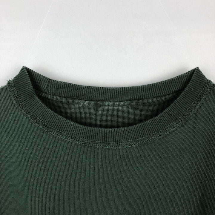 90s-00'S LLBean Thermal Long T-Shirt, Waffle, Men's Size L, Vintage cotton green type Vintage Second Hand