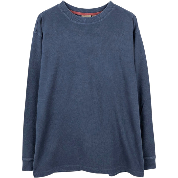 LLBean Men's Thermal Long T-Shirt (Size L) cotton blue type Vintage Second Hand