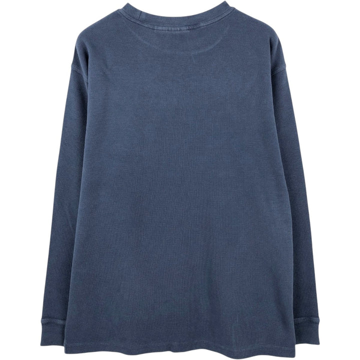 LLBean Men's Thermal Long T-Shirt (Size L) cotton blue type Vintage Second Hand