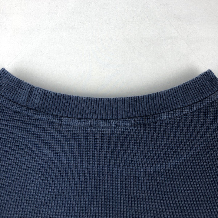 LLBean Men's Thermal Long T-Shirt (Size L) cotton blue type Vintage Second Hand